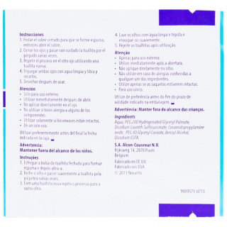 Systane Toallitas Humedas Estériles Limpieza Palpebral, 30 Uds