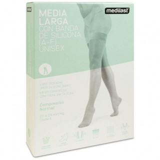Medilast Blonda Silicona Media Larga Talla M Negro, 1 Ud