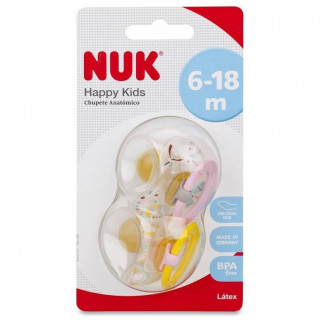 Nuk Chupete Classic Látex 6-18 Meses, 2 Unidades