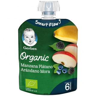 Nestle Gerber Organic Manzana Plátano Y Pera 90G