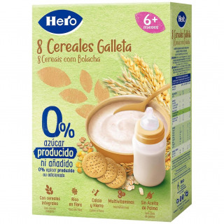 Hero Baby Papilla 8 Cereales Con Galleta 340G