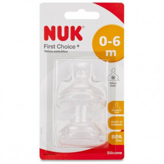 Nuk Fc Tetina Anticólico De Silicona T-1 Orificio M 2Uds