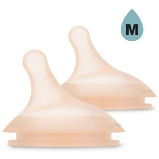 Suavinex Zero Zero Tetina Anticólicos De Silicona Flujo Medio, 2 Uds