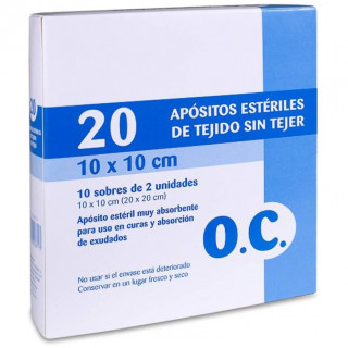 O.C. Apósitos Estériles De Tejido Sin Tejer 10Cmx10Cm 20Uds