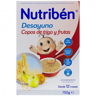 Nutribén Desayuno Copos De Trigo Y Frutas, 750 G