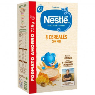 Nestlé Papilla 8 Cereales Con Miel Y Bifidus 725G