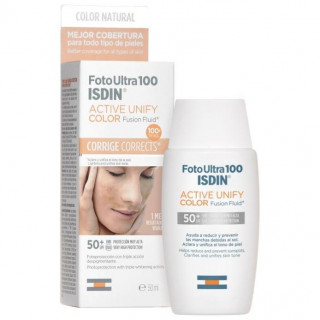 Isdin Fotoultra 100 Active Unify Fusion Fluid Color Antimanchas Spf 50+, 50 Ml
