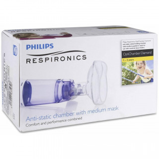 Philips Optichamber Diamond Cámara De Inhalación + Mascarilla Infantil, 1 Ud