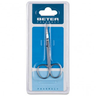 Tijera Manicura Pieles Curva Cromada Beter, 1 Ud