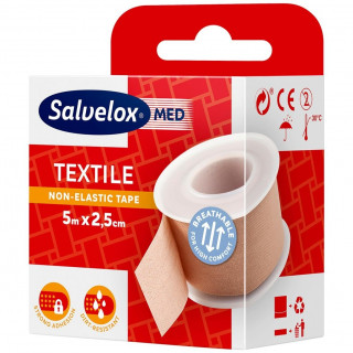 Salvelox Esparadrapo Textil Color Piel 5 M, 1 Ud