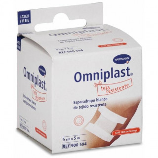 Omniplast Esparadrapo Hipoalérgico Tejido Resistente 5Mx5Cm 1Ud