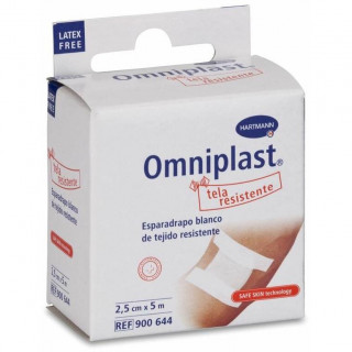 Hartmann Omniplast Esparadrapo De Tela Blanca 2,5 Cm X 5 M, 1 Ud