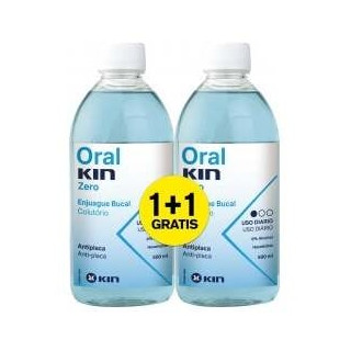 Oralkin Zero Pack Enjuague Bucal Antiplaca 500Ml+500Ml