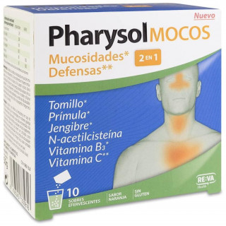 Pharysol Sobres Efervescentes Mucosidades Y Defensas 10 Sobres