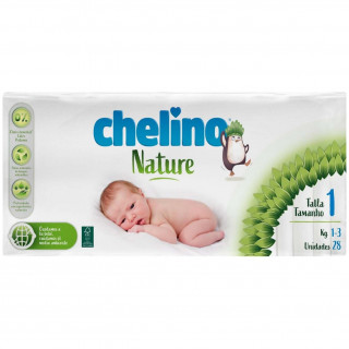 Chelino Nature Pañales Talla 1, 28 Unidades