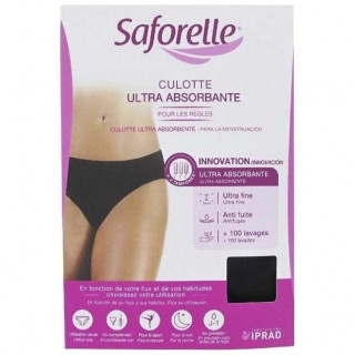 Saforelle Culotte Ultra Absorbente Negro Talla L
