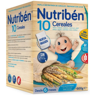 Nutribén Papilla 10 Cereales, 600 G