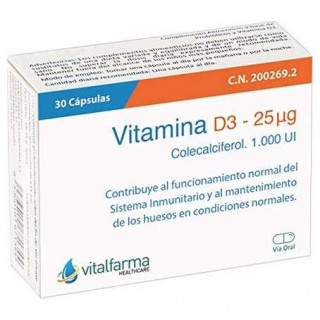 Vitalfarma Vitamina D3 25Mcg 30Caps