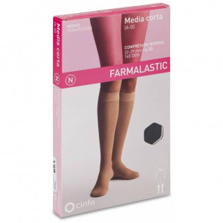 Farmalastic Media Corta (A-D) Compresión Normal  T-Mediana Negro 1Ud