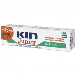 Kin Junior Pasta Dentífrica Menta Suave 75Ml+25Ml